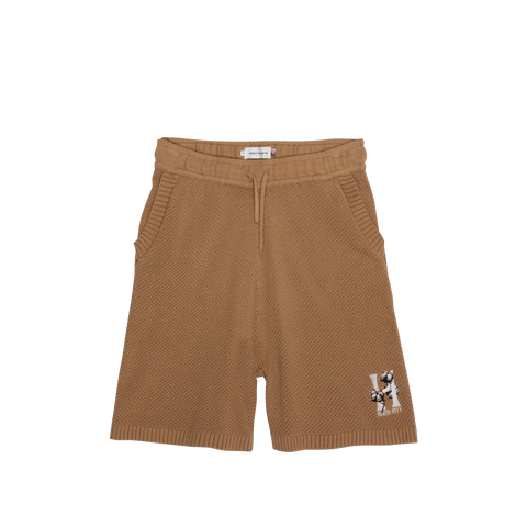 Knit H Shorts - Caramel