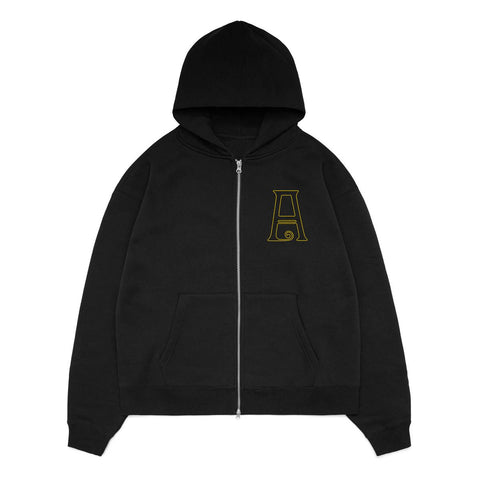 Big A Zip Hood - Black