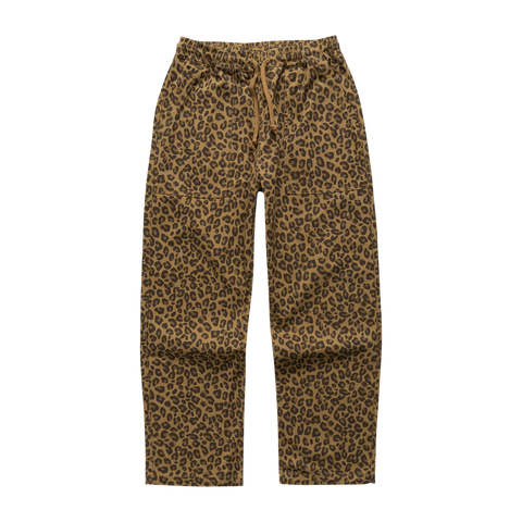 Leopard Chef Pant - Brown