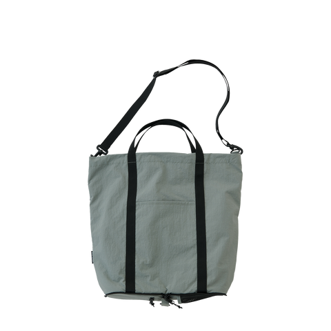 Nylon Packable Tote - Grey