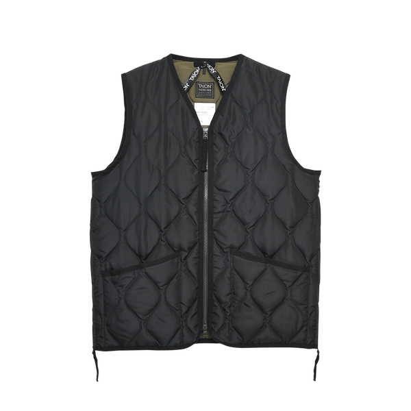 TAION V NECK ZIP VEST ブラック L Taion JP Military W-zip Lace-up Down Vest | black | Evolve