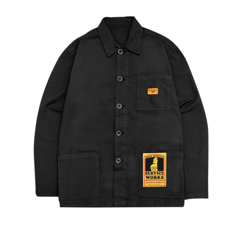 Ripstop Coverall Jacket - Black