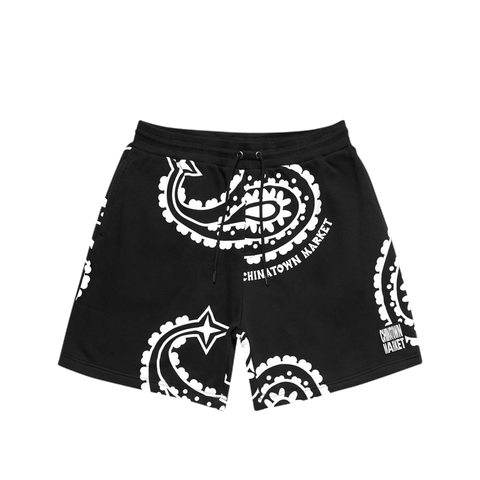 YG Paisley Shorts - Black