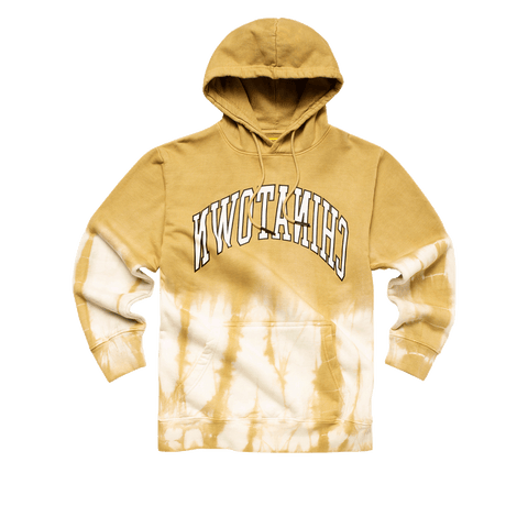 Reverse Arc Tie-Dye Hoodie - Tan