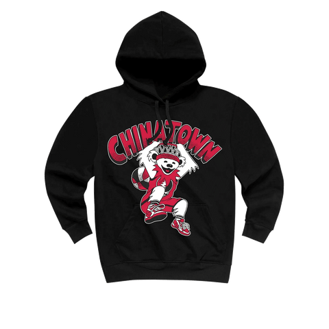 Windy City Dunking Bear Hoodie - Black