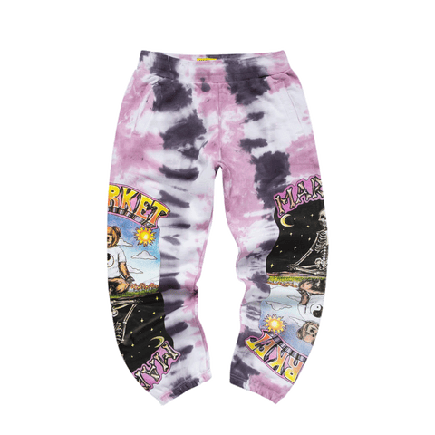 Namaste Bear Tie-Dye Sweatpants - Lavender Lizard