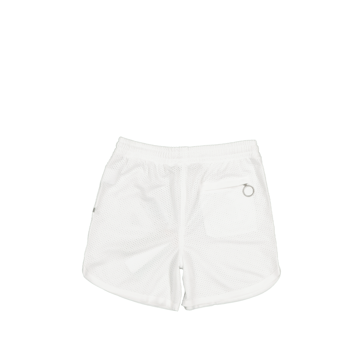 Wavy Line Logo Mesh Shorts - White