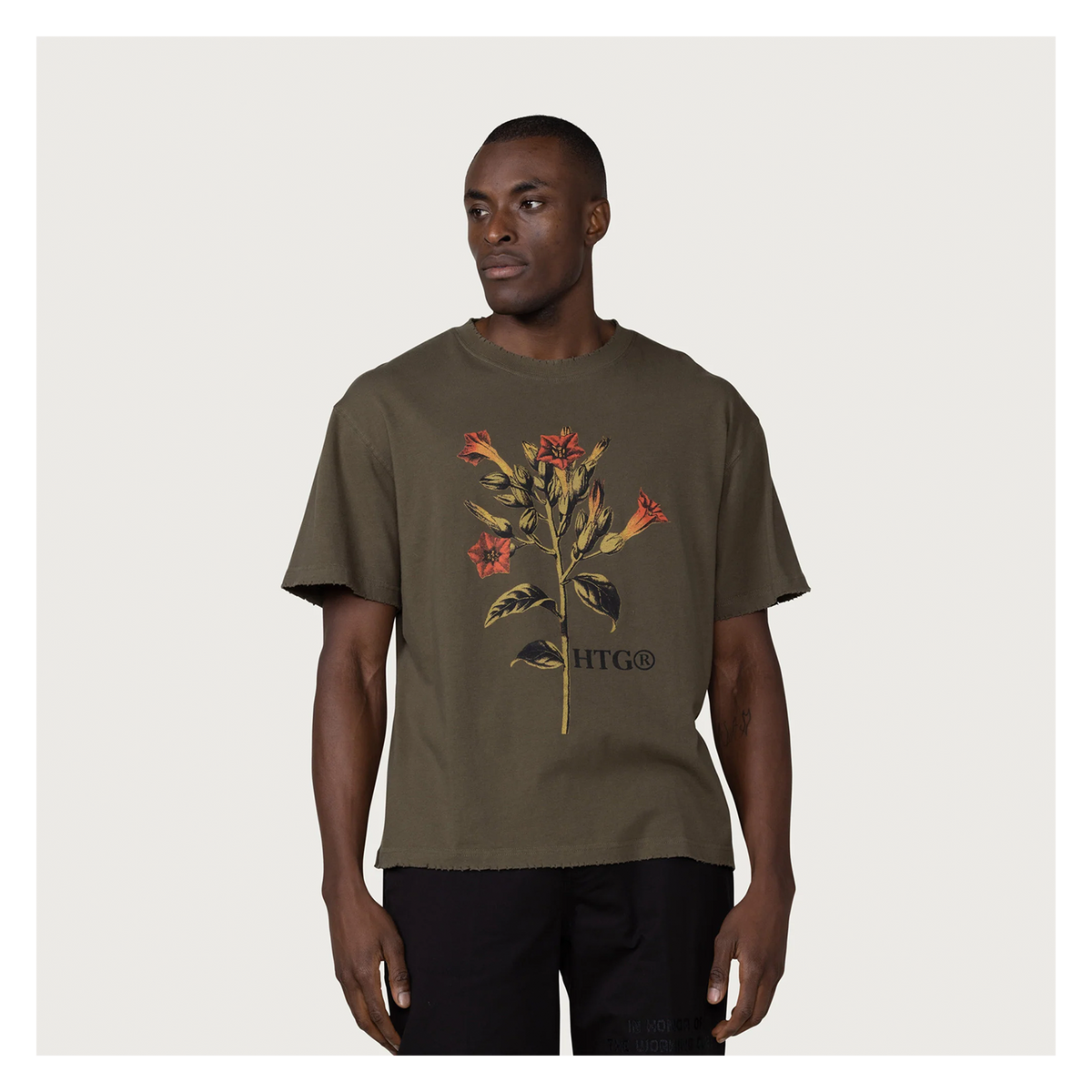 Tobacco Flower S/S Tee - Olive