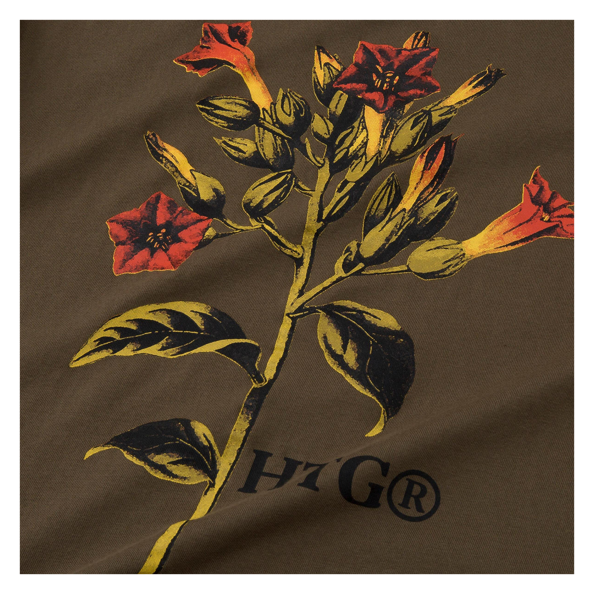 Tobacco Flower S/S Tee - Olive